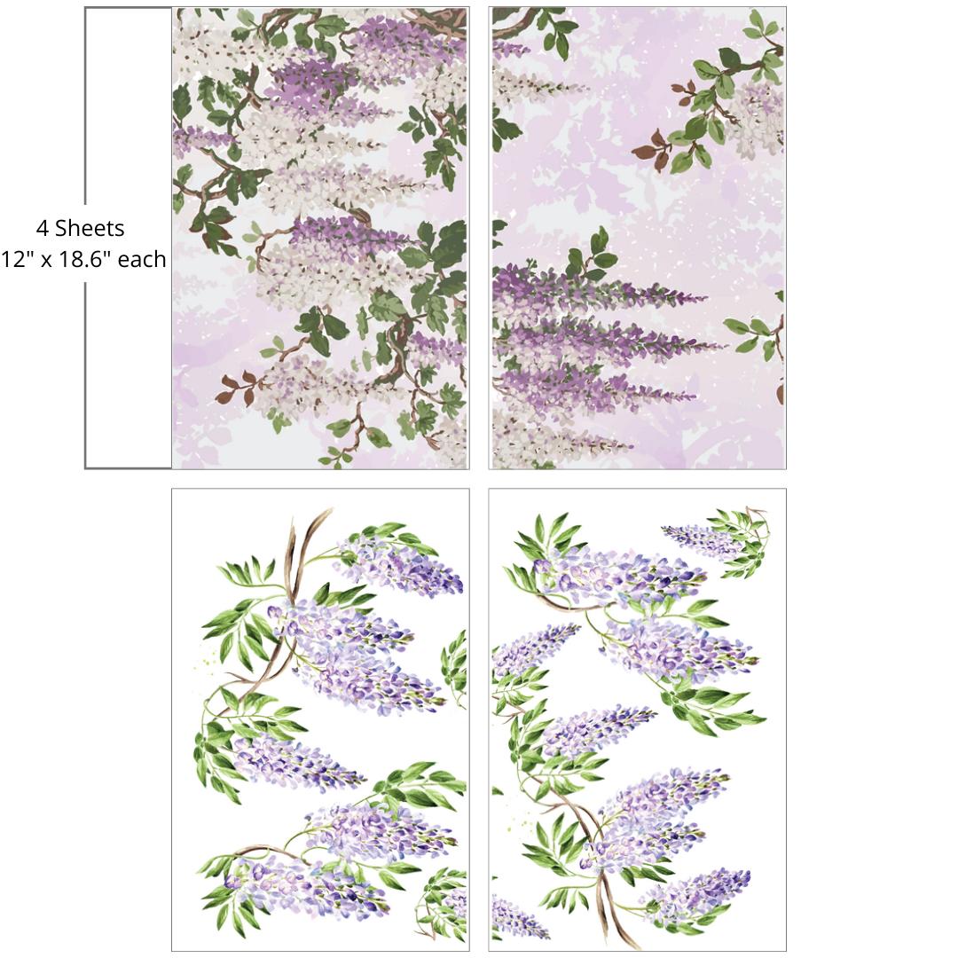 Dixie Belle Wisteria Spring - Large Transfer