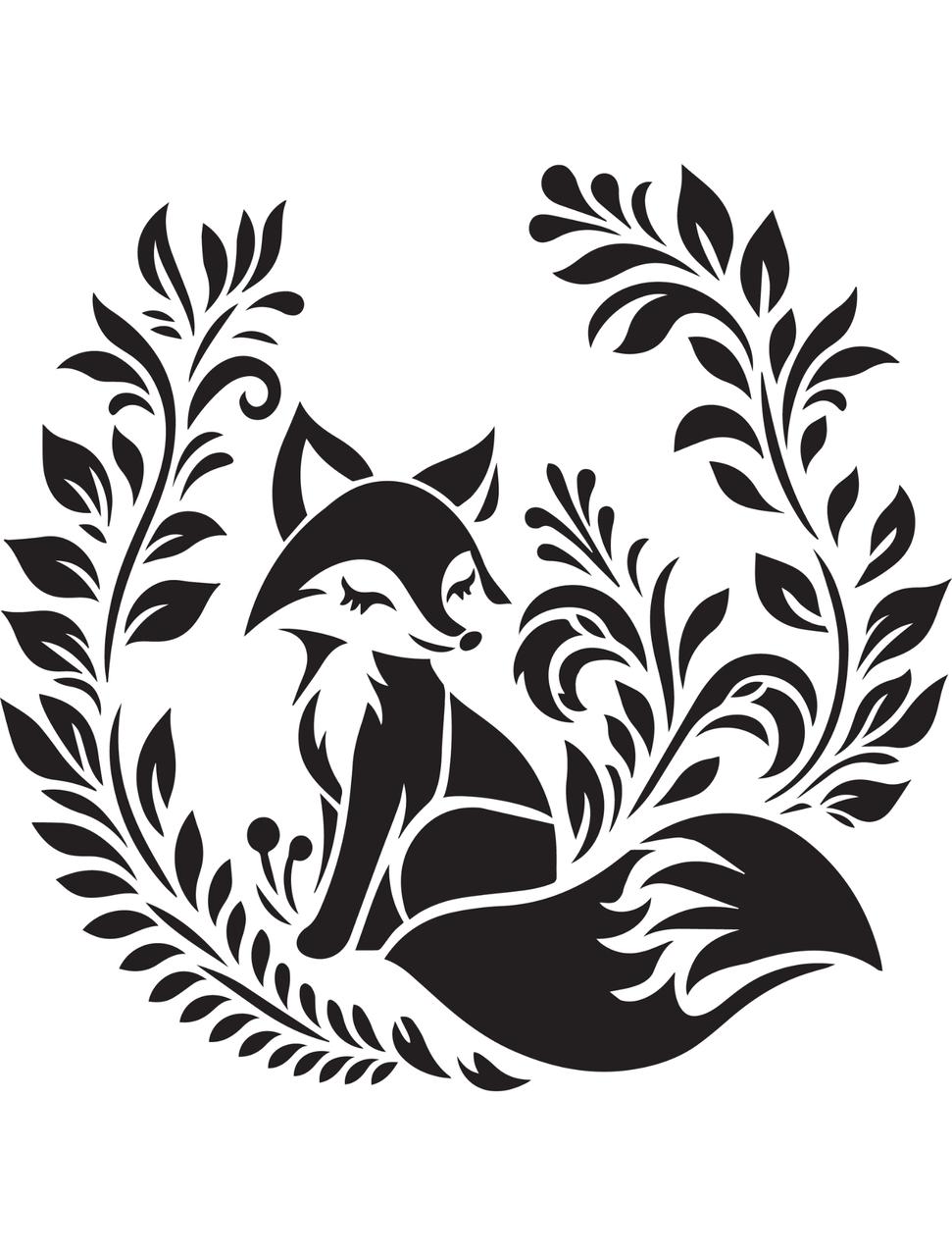 Dixie Belle Sly Smile Fox - Stencil