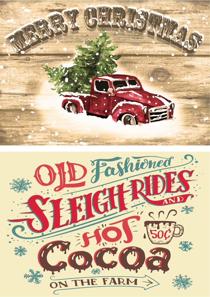 Dixie Belle Snowed In - A3 Rice Decoupage Paper