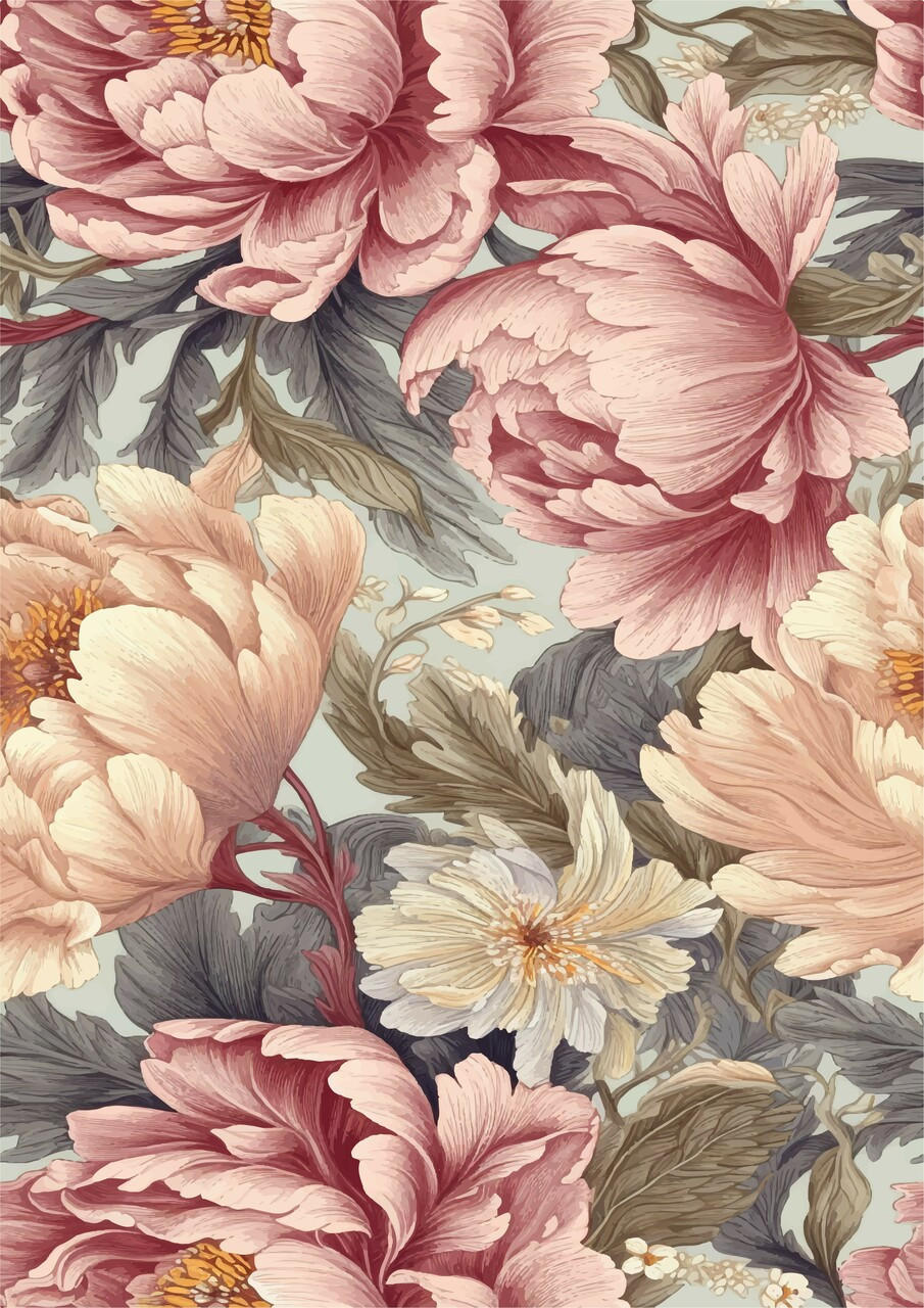 Dixie Belle Peaceful Peonies - A1 Rice Decoupage Paper