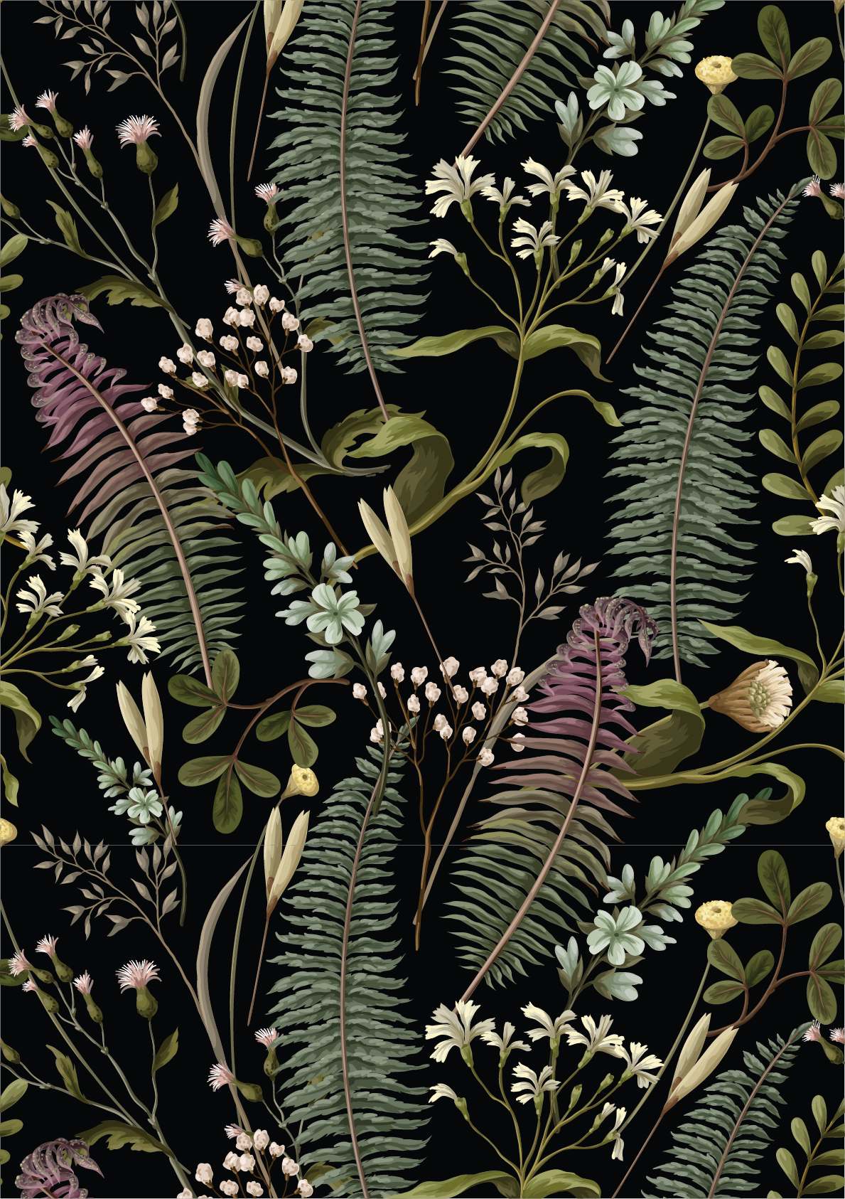 Dixie Belle Midnight Fernery - A2 Rice Decoupage Paper