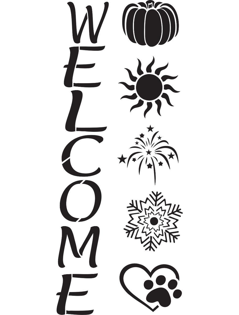Dixie Belle Welcome - Stencil