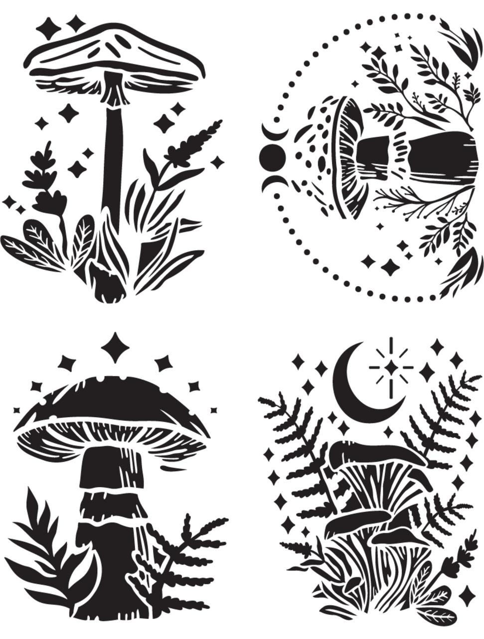 Dixie Belle Moonlit Mushrooms - Stencil