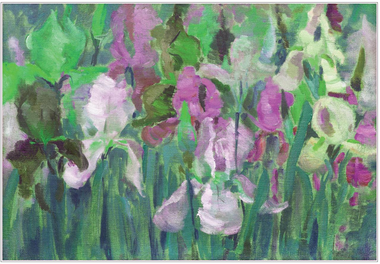 Dixie Belle Blooming Iris - A1 Rice Decoupage Paper