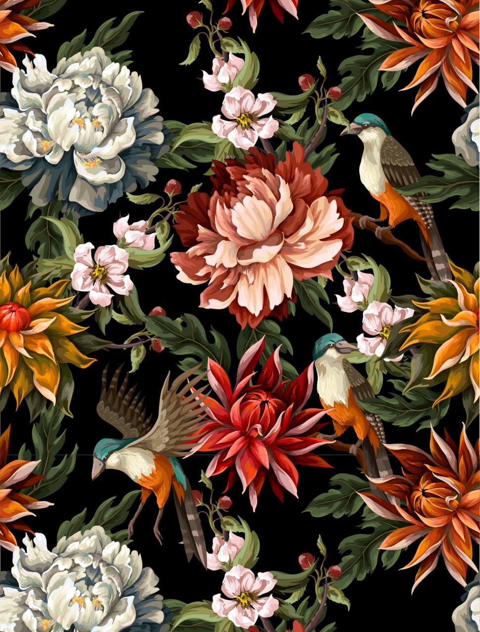 Dixie Belle Midnight Garden - A2 Rice Decoupage Paper