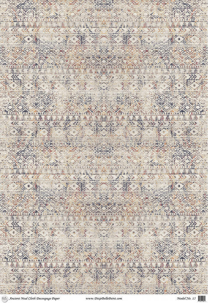 Dixie Belle Ancient Mud Cloth - A1 Rice Decoupage Paper